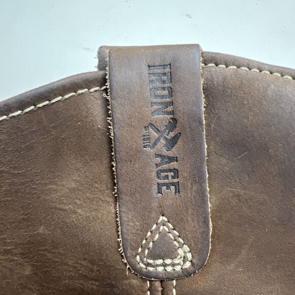 Iron Age Mens Brown Leather Work Boots Steel Toe Waterproof Size 9M - Picture 7 of 8